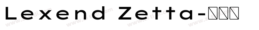 Lexend Zetta字体转换